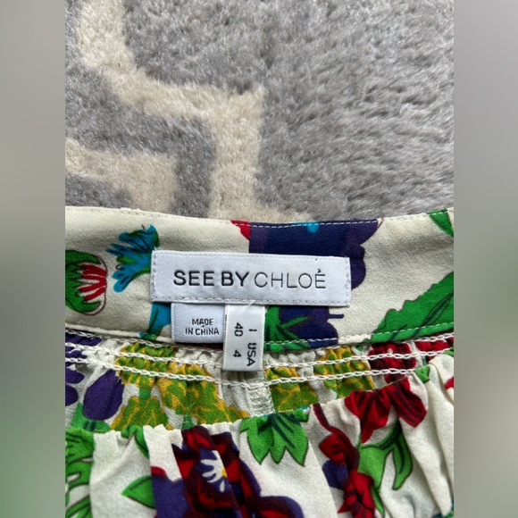See by Chloe Floral Size 4 Top - Picture 4 of 6